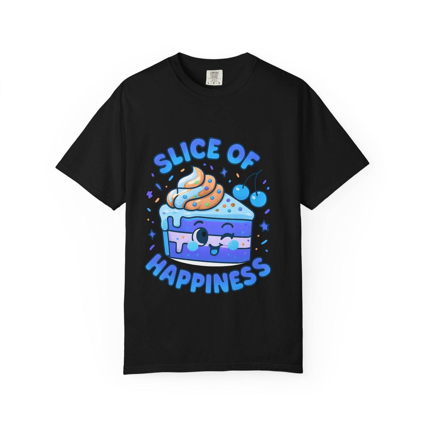 Colorful Slice of Happiness T-Shirt, Cute Dessert Tee, Unisex Graphic Tee, Sweet Gift for Foodies, Fun Casual Wear