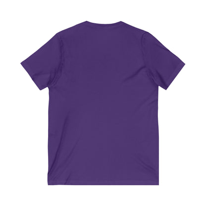 Stylish Qatar Shield V-Neck Tee, Casual T-Shirt for Wanderlust, Travel Shirt, Gift for Soccer Fans, Unisex Vacation Top
