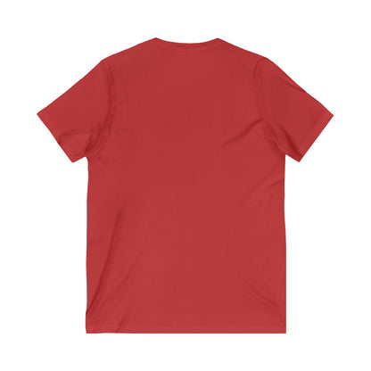 Stylish Qatar Shield V-Neck Tee, Casual T-Shirt for Wanderlust, Travel Shirt, Gift for Soccer Fans, Unisex Vacation Top