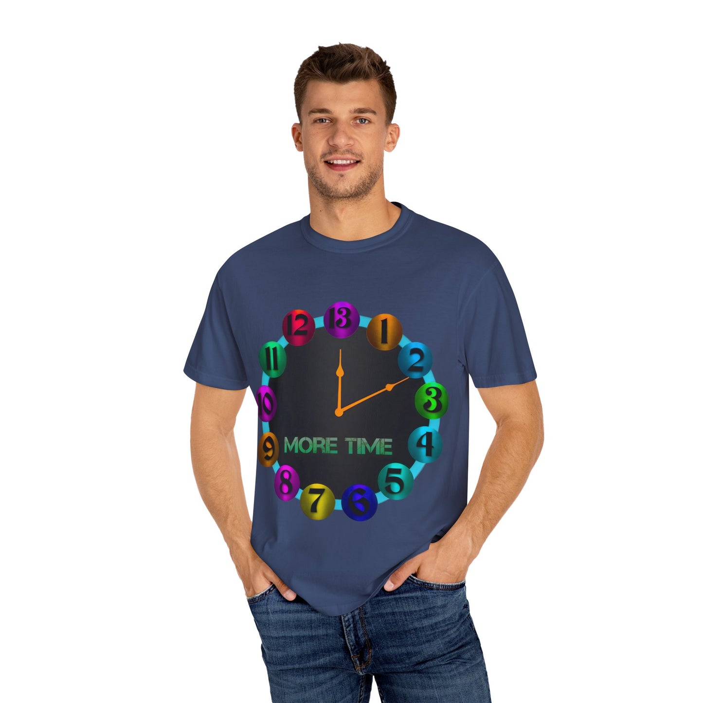 Garment-Dyed T-shirt - MORE TIME Graphic Tee