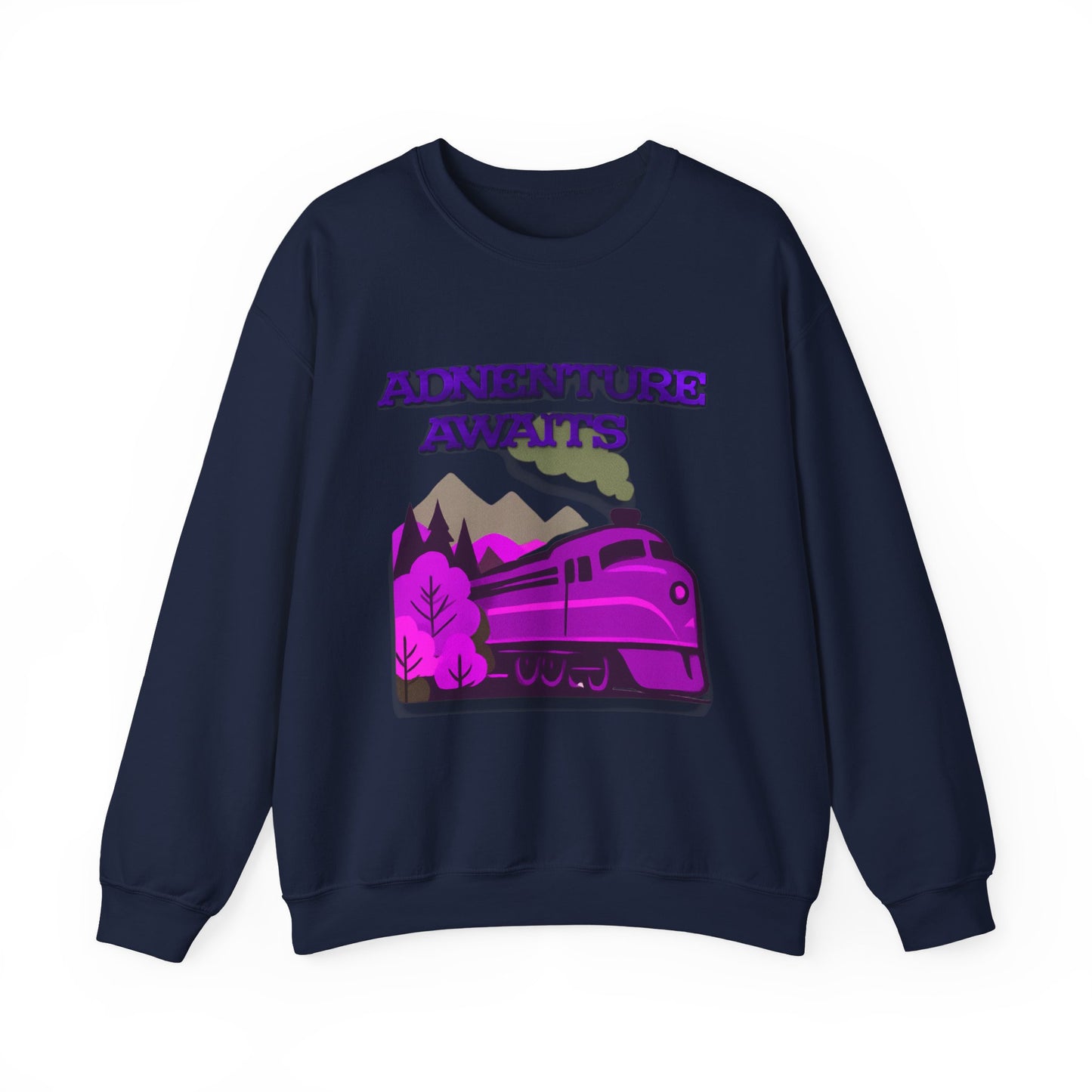 Vintage Train Adventure Sweatshirt - Cozy Travel Design