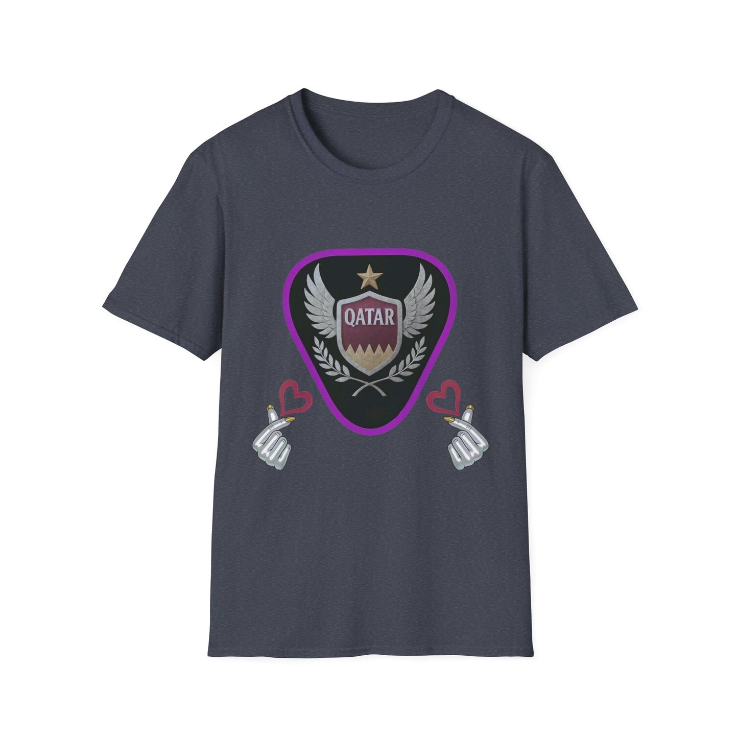 Qatar Pride Unisex Softstyle T-Shirt, Casual Wear, Sports Apparel, Gift for Fans, Travel Souvenir, Unique Design