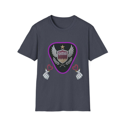 Qatar Pride Unisex Softstyle T-Shirt, Casual Wear, Sports Apparel, Gift for Fans, Travel Souvenir, Unique Design