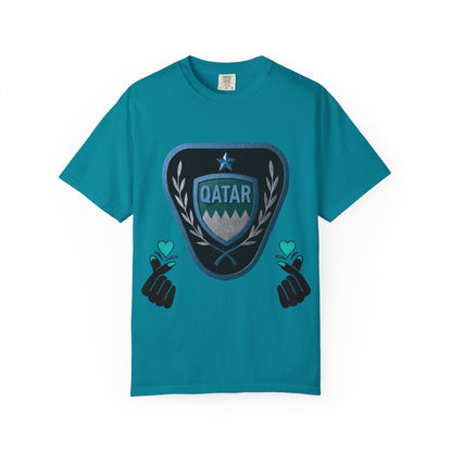 Qatar Pride Unisex T-Shirt, Casual Wear, Sports Event Shirt, Travel Souvenir, Gift for Fans