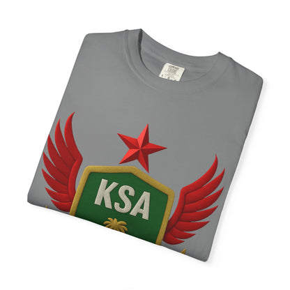 KSA Inspired Unisex Garment-Dyed T-shirt | Casual Style Tee, Graphic Shirt, Unique Design, Gift for Fans, Summer Fashion