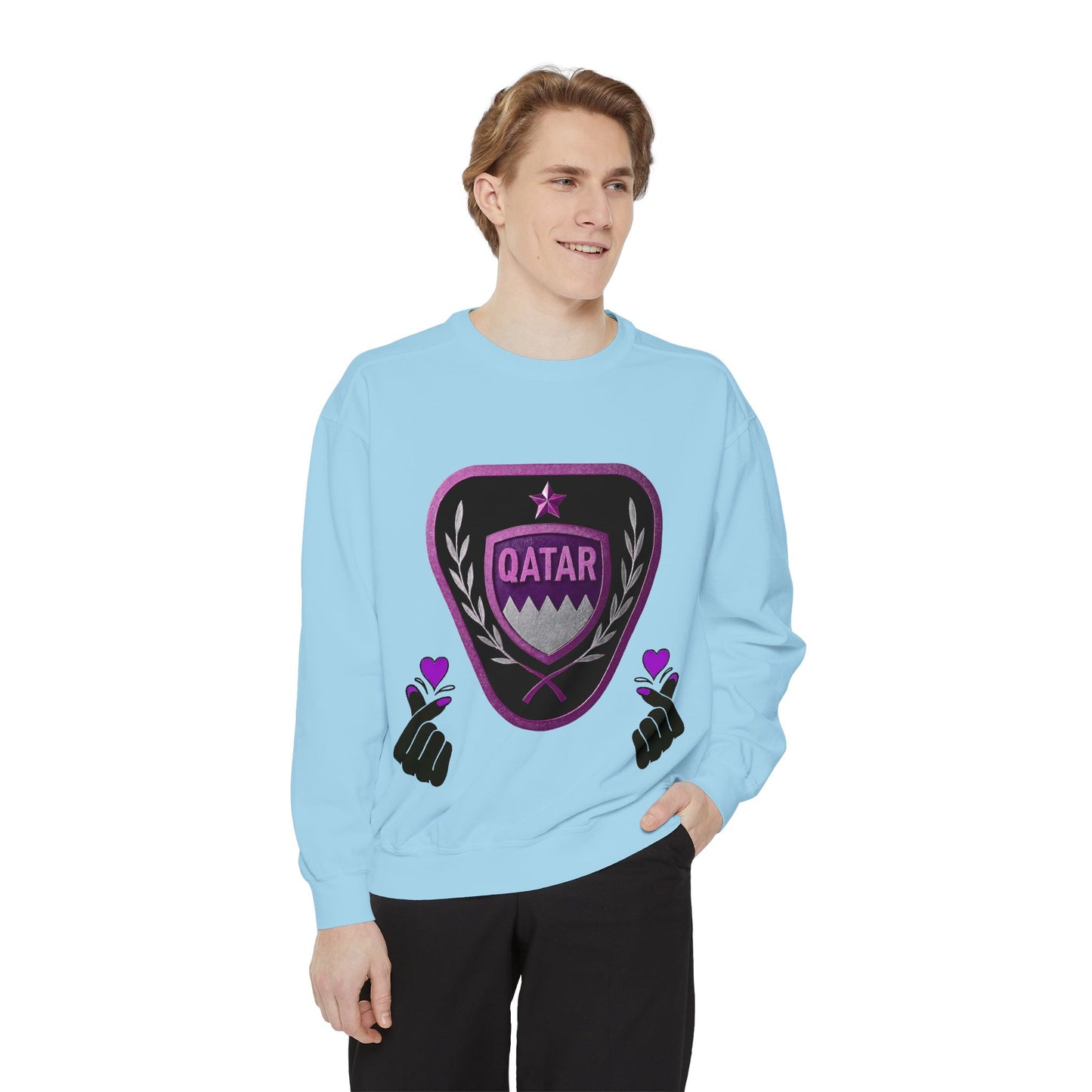 Qatar-Inspired Unisex Sweatshirt | Cozy Fashion for Sports Fans, Travel Lovers, Gift for Holidays, Casual Wear