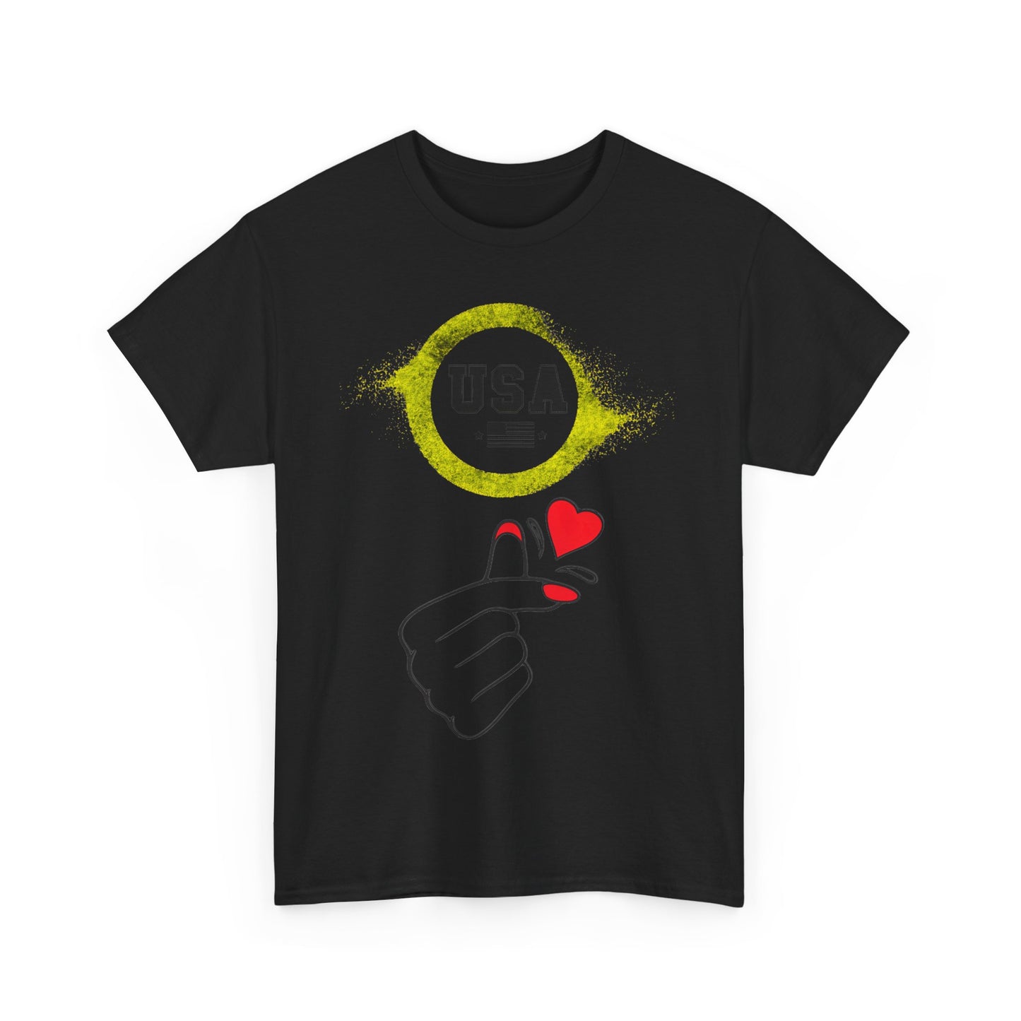 USA Love Graphic Tee, Unisex Cotton Shirt for Holidays, Gifts, Events, Patriotic Wear, Fun Fashion
