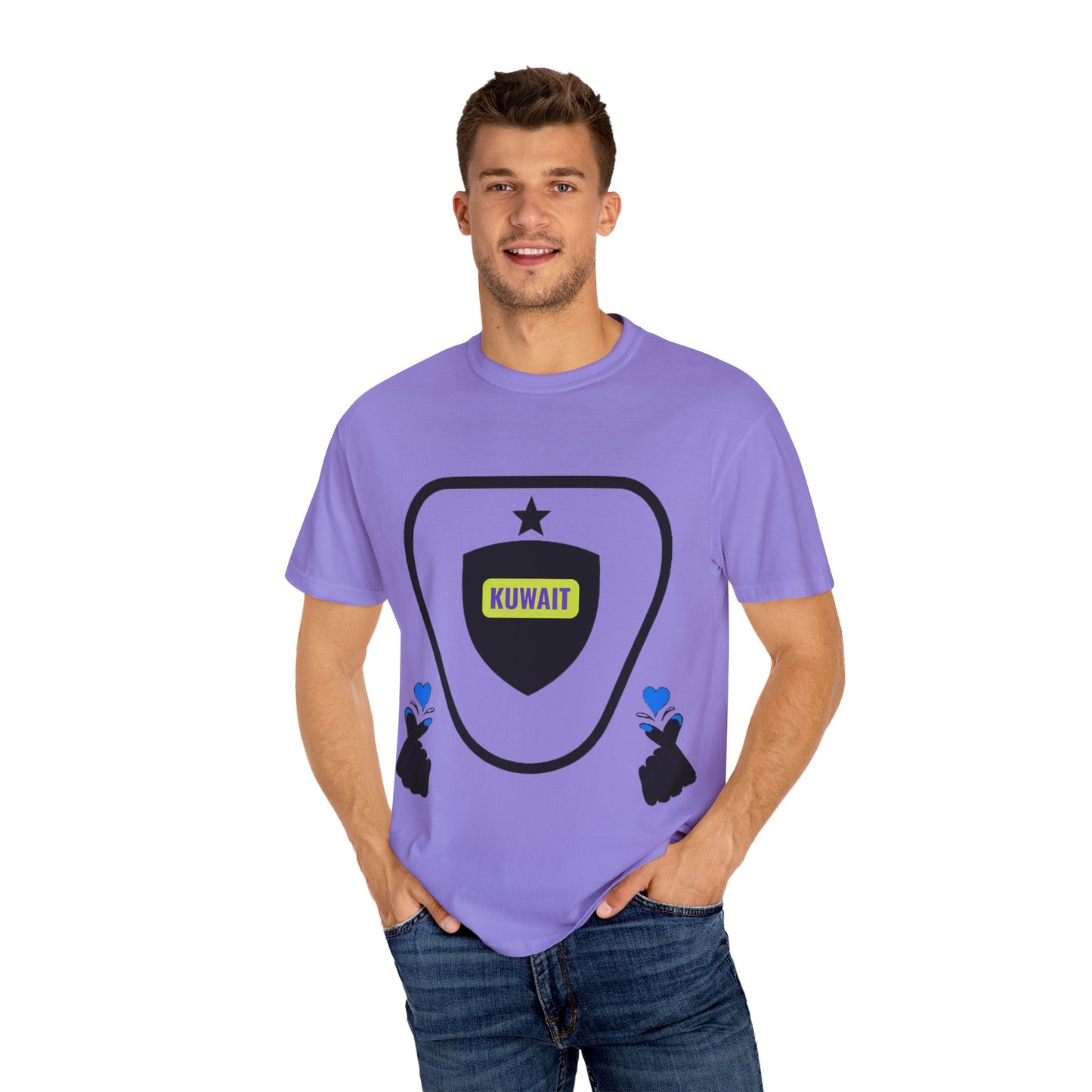 Garment-Dyed T-shirt - Kuwait Lover Graphic Tee