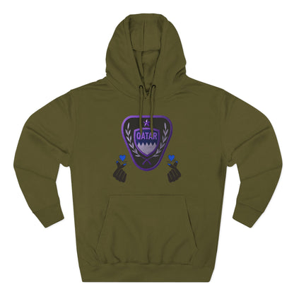 Fleece Hoodie - Qatar Love Design
