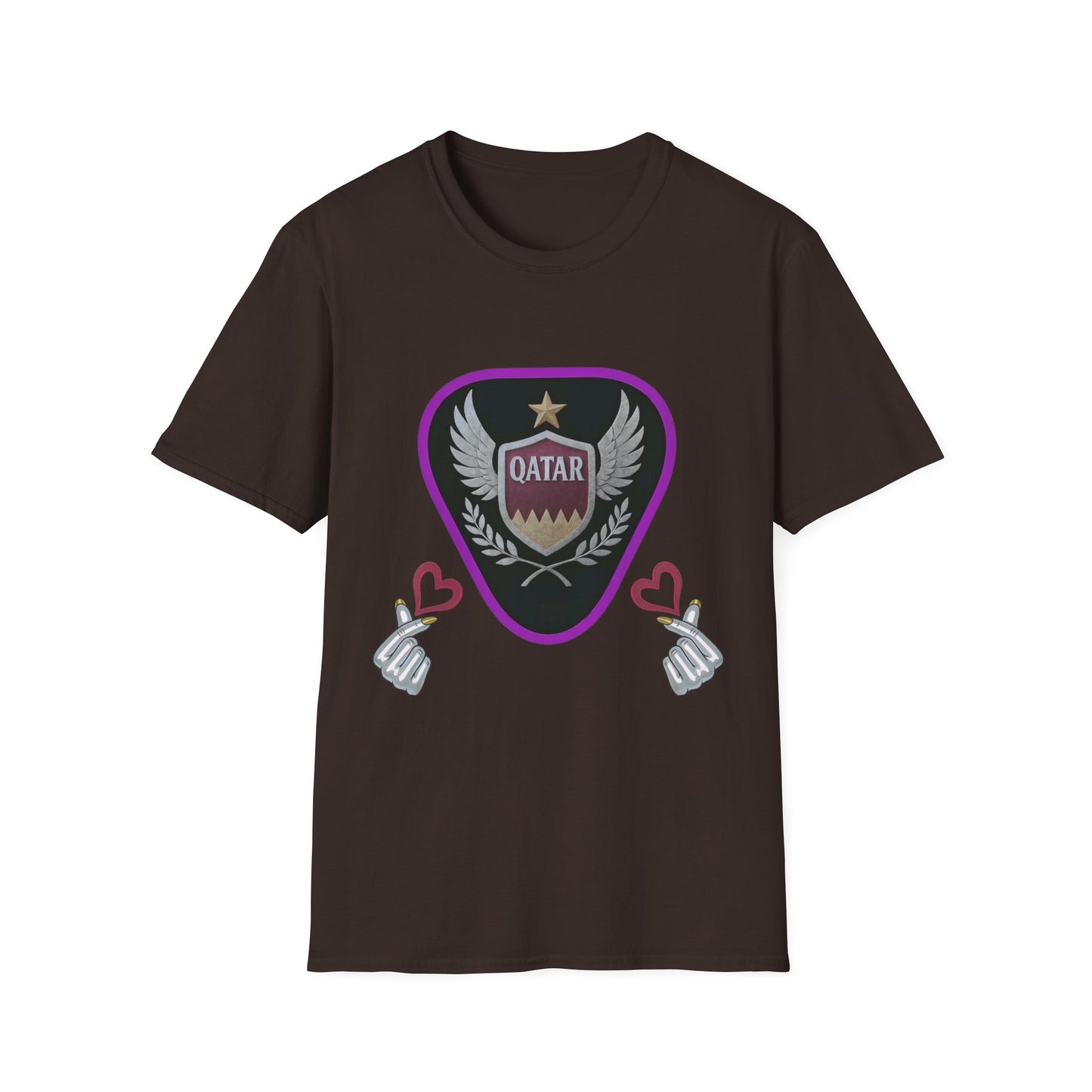 Qatar Pride Unisex Softstyle T-Shirt, Casual Wear, Sports Apparel, Gift for Fans, Travel Souvenir, Unique Design