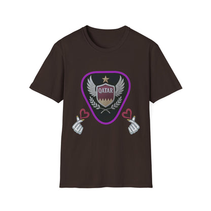 Qatar Pride Unisex Softstyle T-Shirt, Casual Wear, Sports Apparel, Gift for Fans, Travel Souvenir, Unique Design