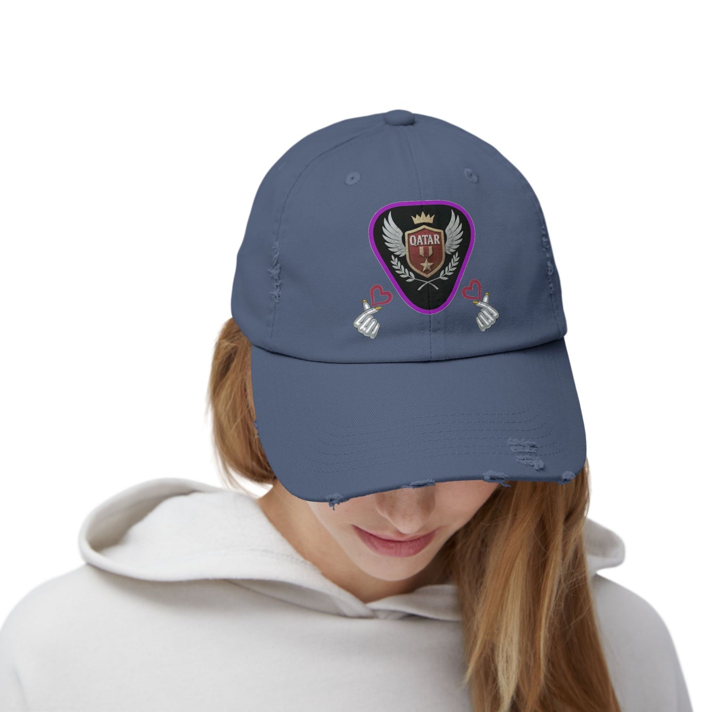 Cap Qatar Love - Unisex Distressed
