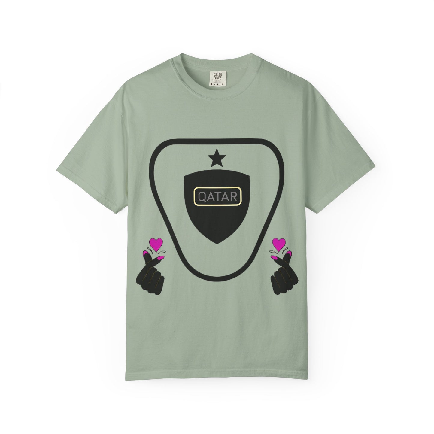 Qatar Pride Unisex Garment-Dyed T-Shirt, Casual Tee, LGBTQ+ Apparel, Sports Fan Gear, Gift for Him/Her/Friends
