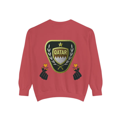 Qatar-Inspired Unisex Sweatshirt | Cozy Fashion for Sports Fans, Travel Lovers, Gift for Holidays, Casual Wear