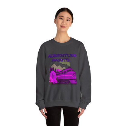 Vintage Train Adventure Sweatshirt - Cozy Travel Design