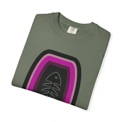 FISH BONE AND BULLS T-Shirt - Vintage Unisex Garment-Dyed Tee