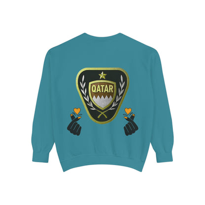 Qatar-Inspired Unisex Sweatshirt | Cozy Fashion for Sports Fans, Travel Lovers, Gift for Holidays, Casual Wear