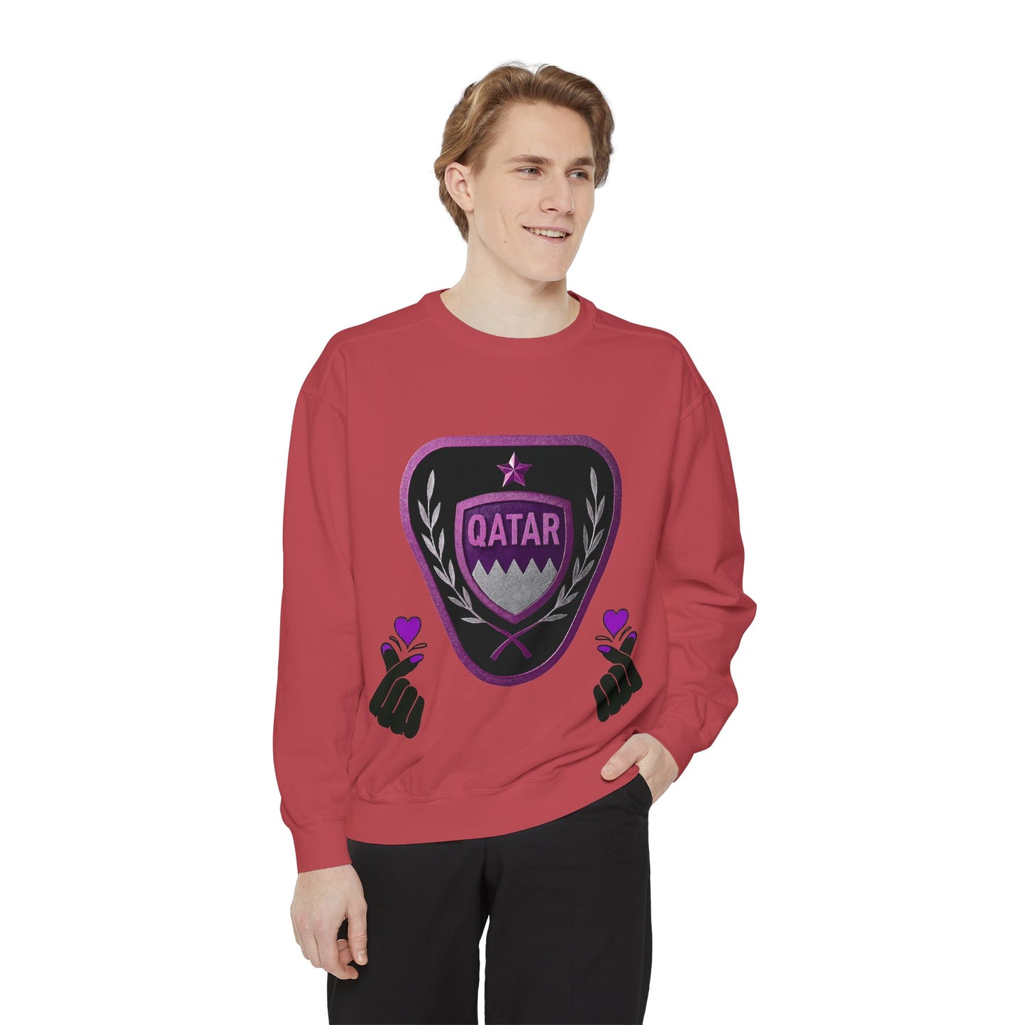 Qatar-Inspired Unisex Sweatshirt | Cozy Fashion for Sports Fans, Travel Lovers, Gift for Holidays, Casual Wear