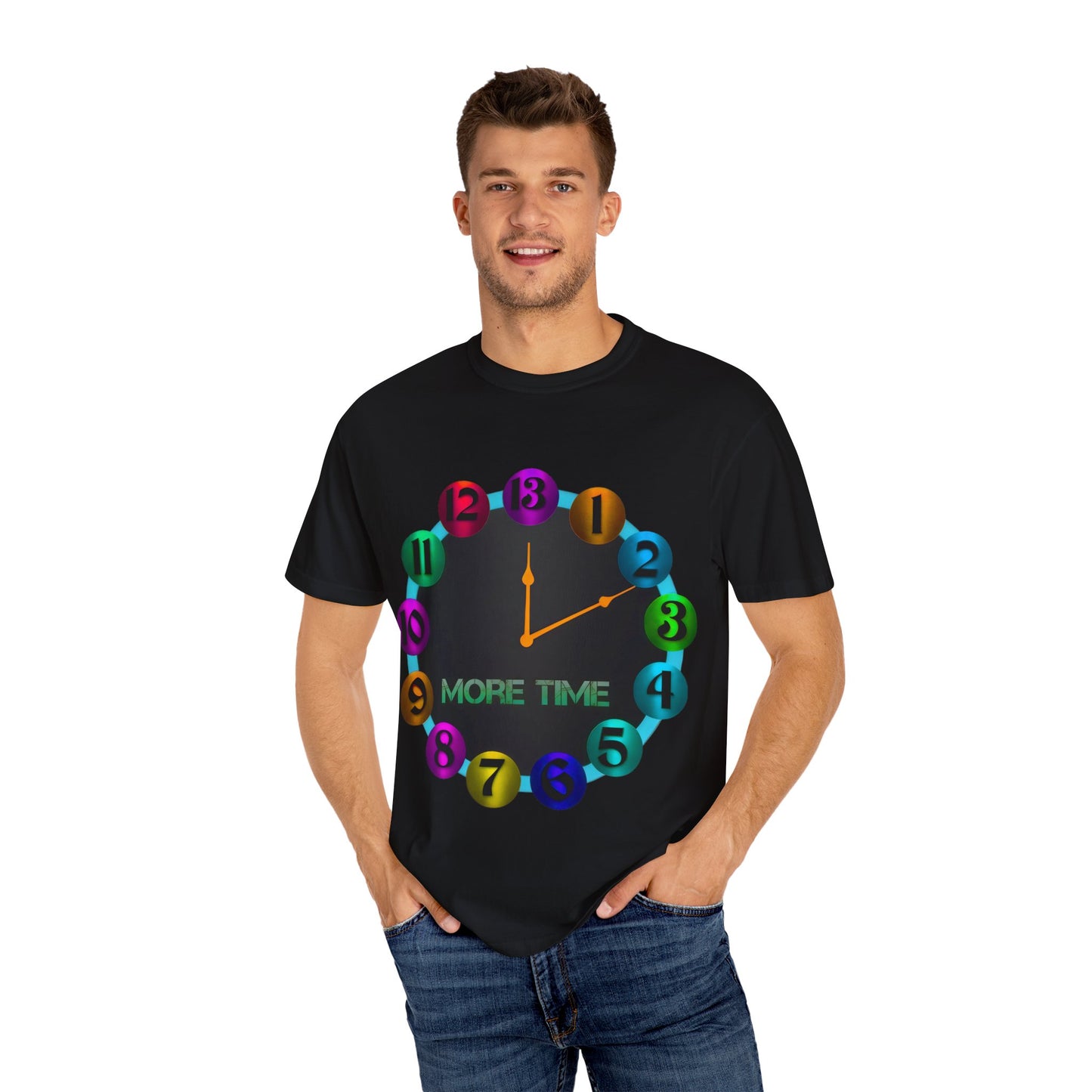 Garment-Dyed T-shirt - MORE TIME Graphic Tee