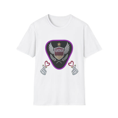 Qatar Pride Unisex Softstyle T-Shirt, Casual Wear, Sports Apparel, Gift for Fans, Travel Souvenir, Unique Design