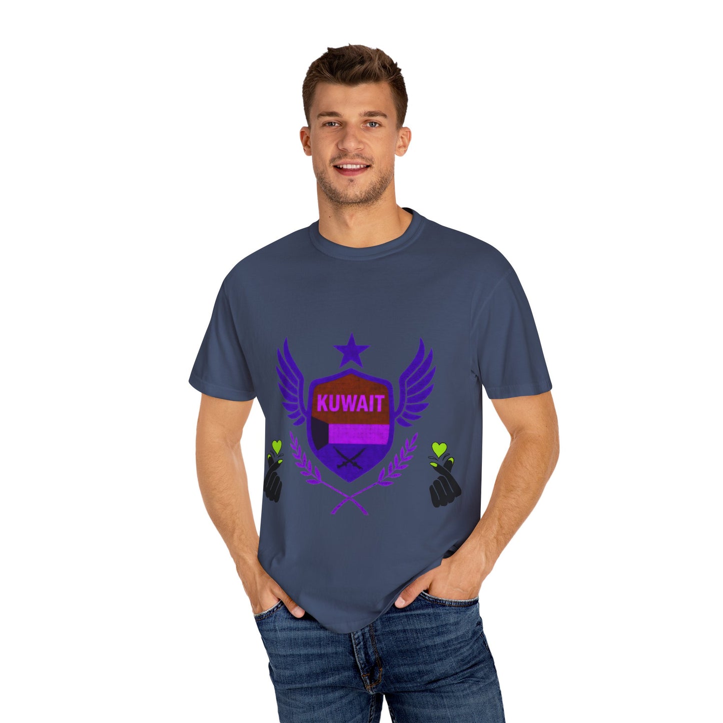Kuwait Pride Unisex T-Shirt, Garment-Dyed Tee, LGBTQ+ Support Shirt, Casual Wear, Gift for Pride Month, Statement Fashion
