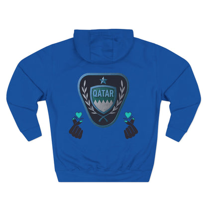 Fleece Hoodie - Qatar Love Design
