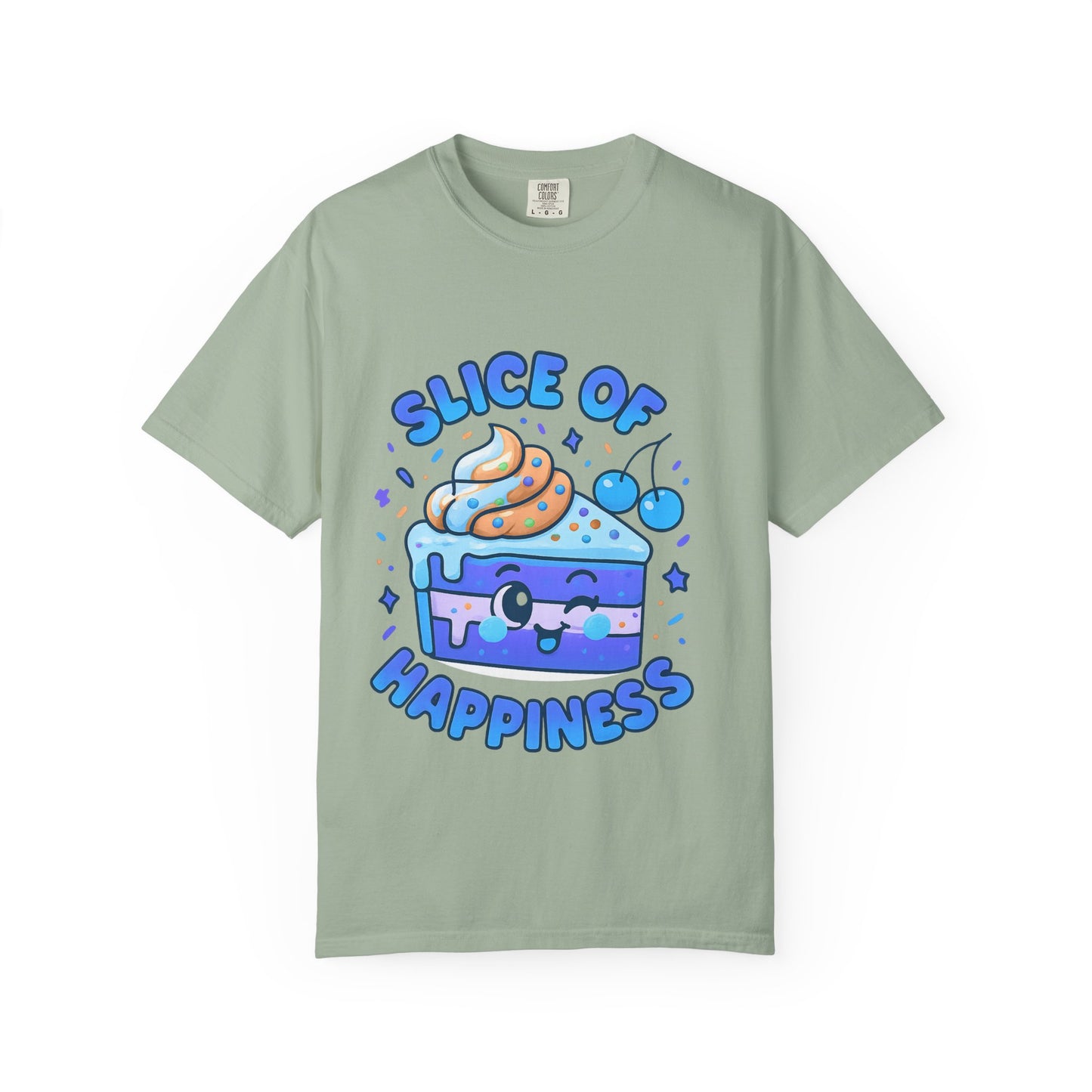 Colorful Slice of Happiness T-Shirt, Cute Dessert Tee, Unisex Graphic Tee, Sweet Gift for Foodies, Fun Casual Wear