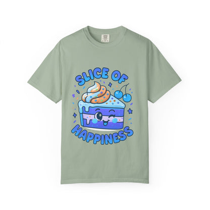 Colorful Slice of Happiness T-Shirt, Cute Dessert Tee, Unisex Graphic Tee, Sweet Gift for Foodies, Fun Casual Wear