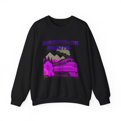 Vintage Train Adventure Sweatshirt - Cozy Travel Design