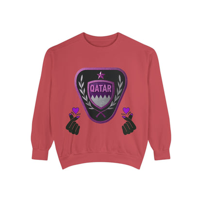 Qatar-Inspired Unisex Sweatshirt | Cozy Fashion for Sports Fans, Travel Lovers, Gift for Holidays, Casual Wear