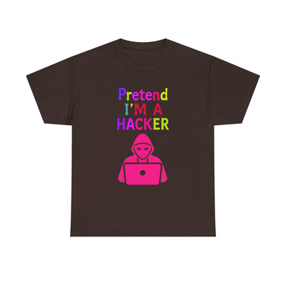 Pretend I'm a Hacker Tee, Fun Unisex Heavy Cotton Tee, Geeky Gift for Coders, Computer Lovers Shirt, Casual Everyday Wear, Unique [...]