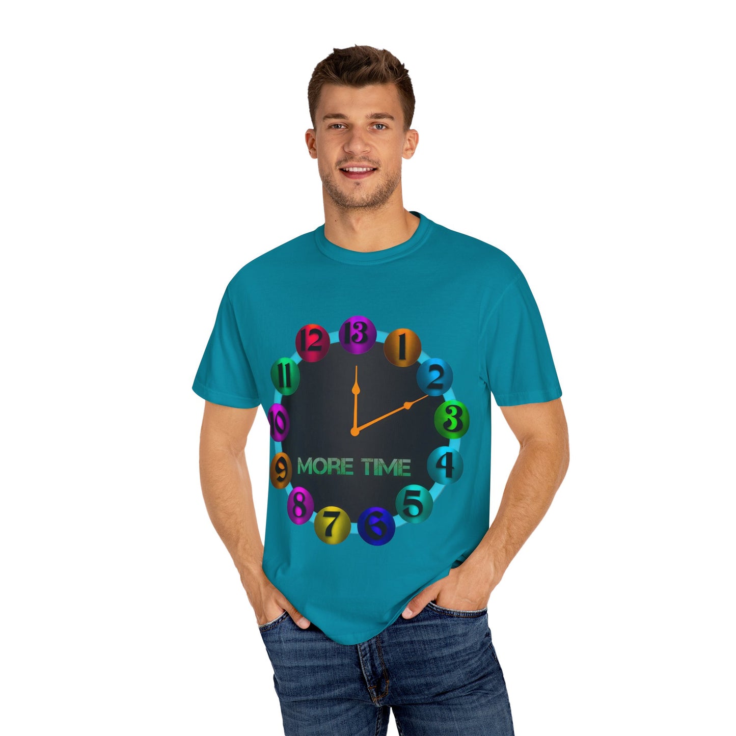 Garment-Dyed T-shirt - MORE TIME Graphic Tee