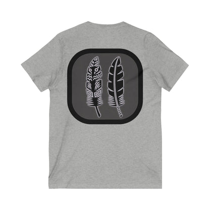 Lumivella Lux V-Neck Tee, Boho Chic T-Shirt, Unisex V-Neck, Casual Wear, Gift for Nature Lovers, Spring Fashion