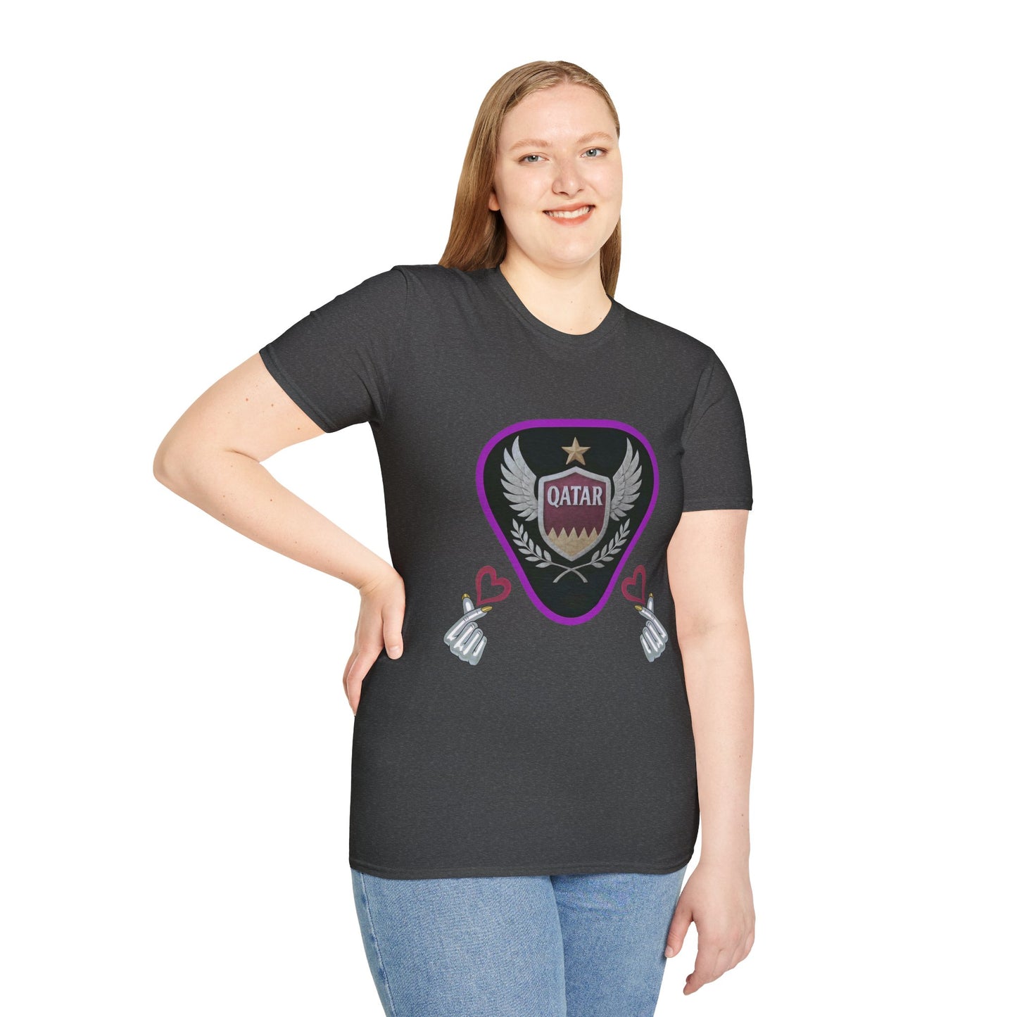 Qatar Pride Unisex Softstyle T-Shirt, Casual Wear, Sports Apparel, Gift for Fans, Travel Souvenir, Unique Design