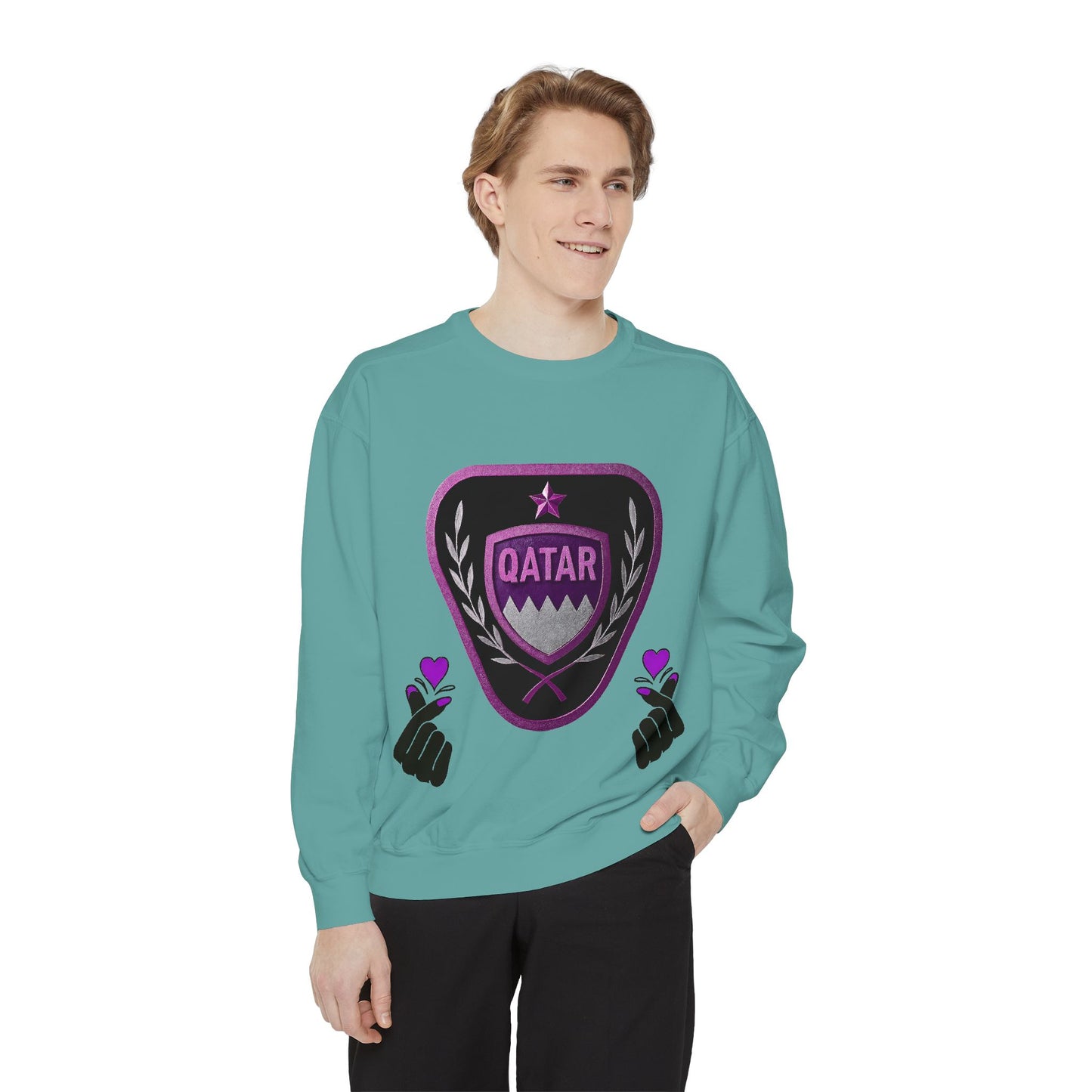 Qatar-Inspired Unisex Sweatshirt | Cozy Fashion for Sports Fans, Travel Lovers, Gift for Holidays, Casual Wear