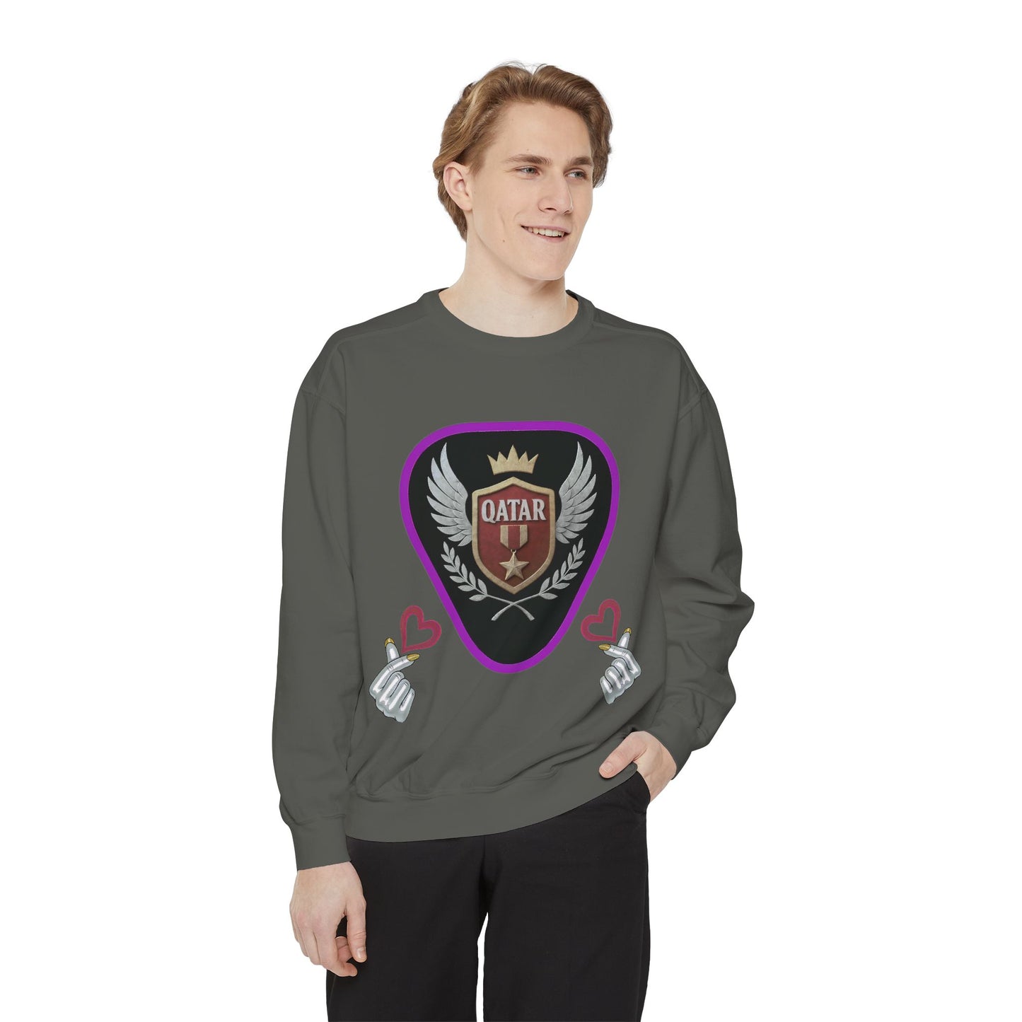 Qatar-Inspired Unisex Sweatshirt, Cozy Gift for Sports Fans, Stylish Casualwear, Travel Apparel, Souvenir from Qatar