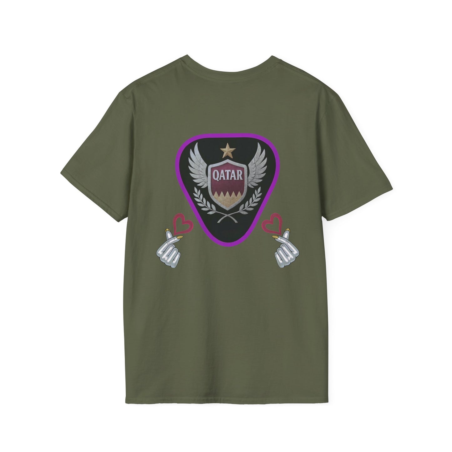 Qatar Pride Unisex Softstyle T-Shirt, Casual Wear, Sports Apparel, Gift for Fans, Travel Souvenir, Unique Design