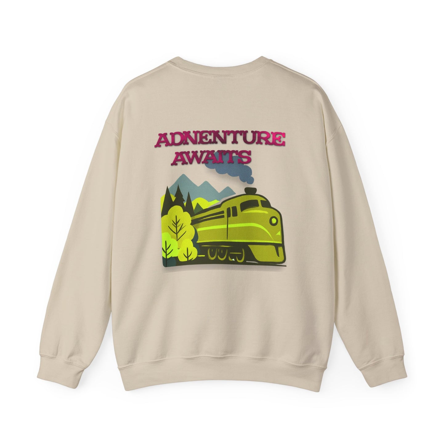 Vintage Train Adventure Sweatshirt - Cozy Travel Design