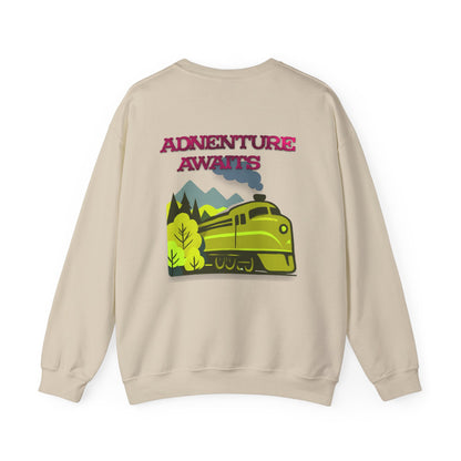 Vintage Train Adventure Sweatshirt - Cozy Travel Design