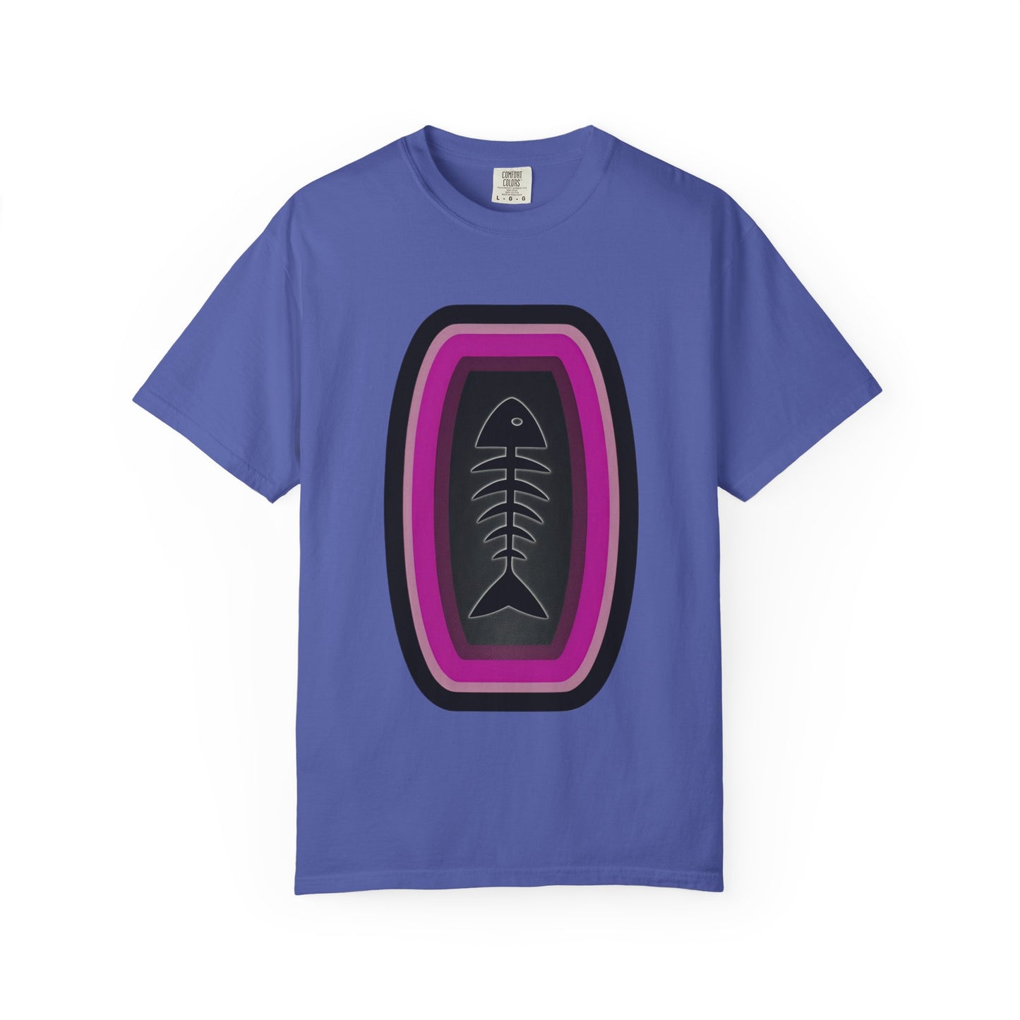 FISH BONE AND BULLS T-Shirt - Vintage Unisex Garment-Dyed Tee