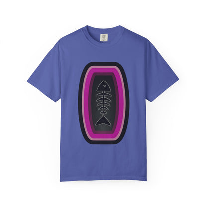 FISH BONE AND BULLS T-Shirt - Vintage Unisex Garment-Dyed Tee