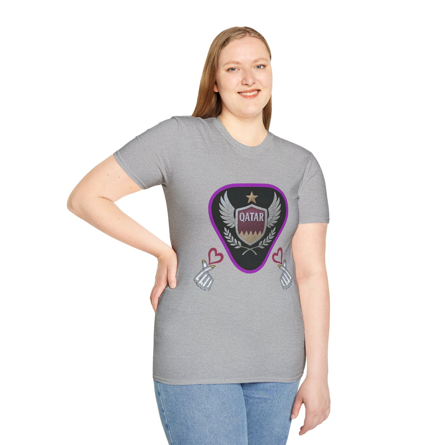 Qatar Pride Unisex Softstyle T-Shirt, Casual Wear, Sports Apparel, Gift for Fans, Travel Souvenir, Unique Design