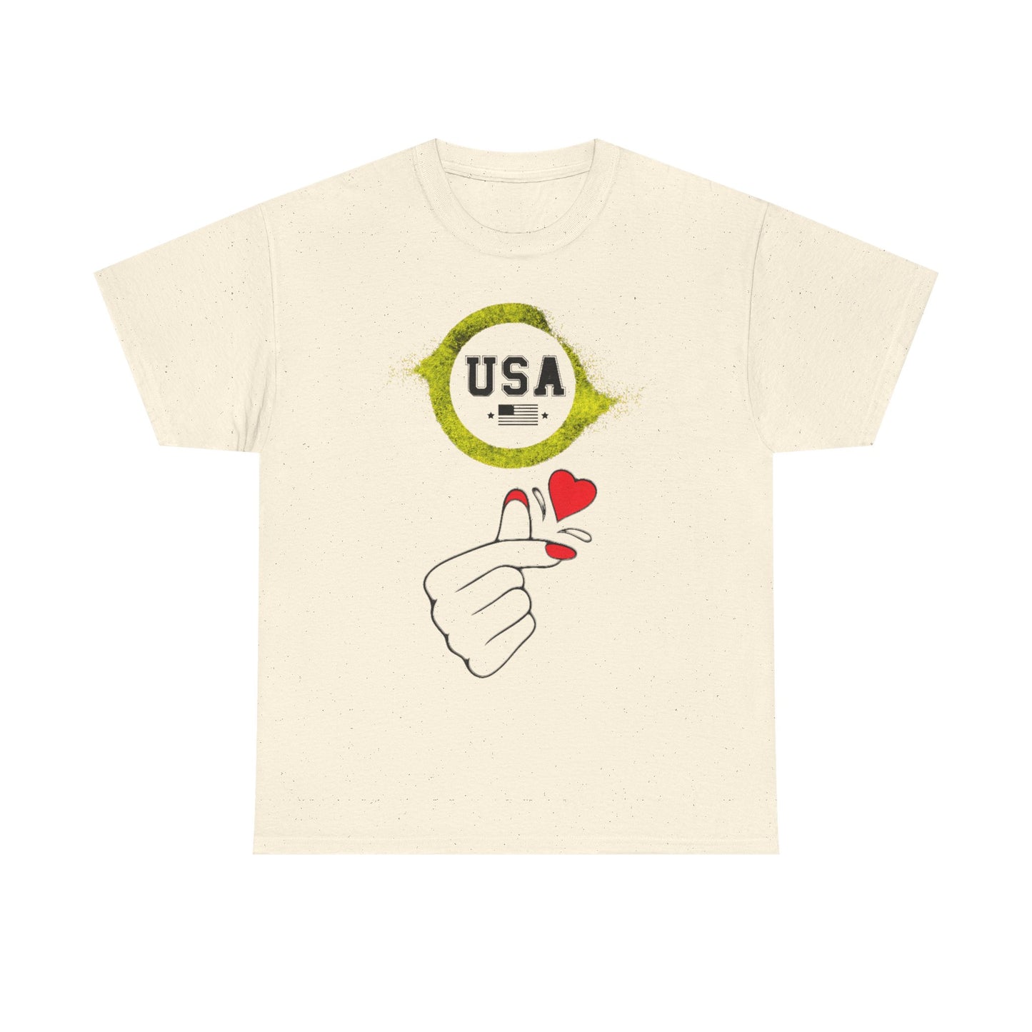 USA Love Graphic Tee, Unisex Cotton Shirt for Holidays, Gifts, Events, Patriotic Wear, Fun Fashion