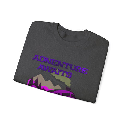 Vintage Train Adventure Sweatshirt - Cozy Travel Design