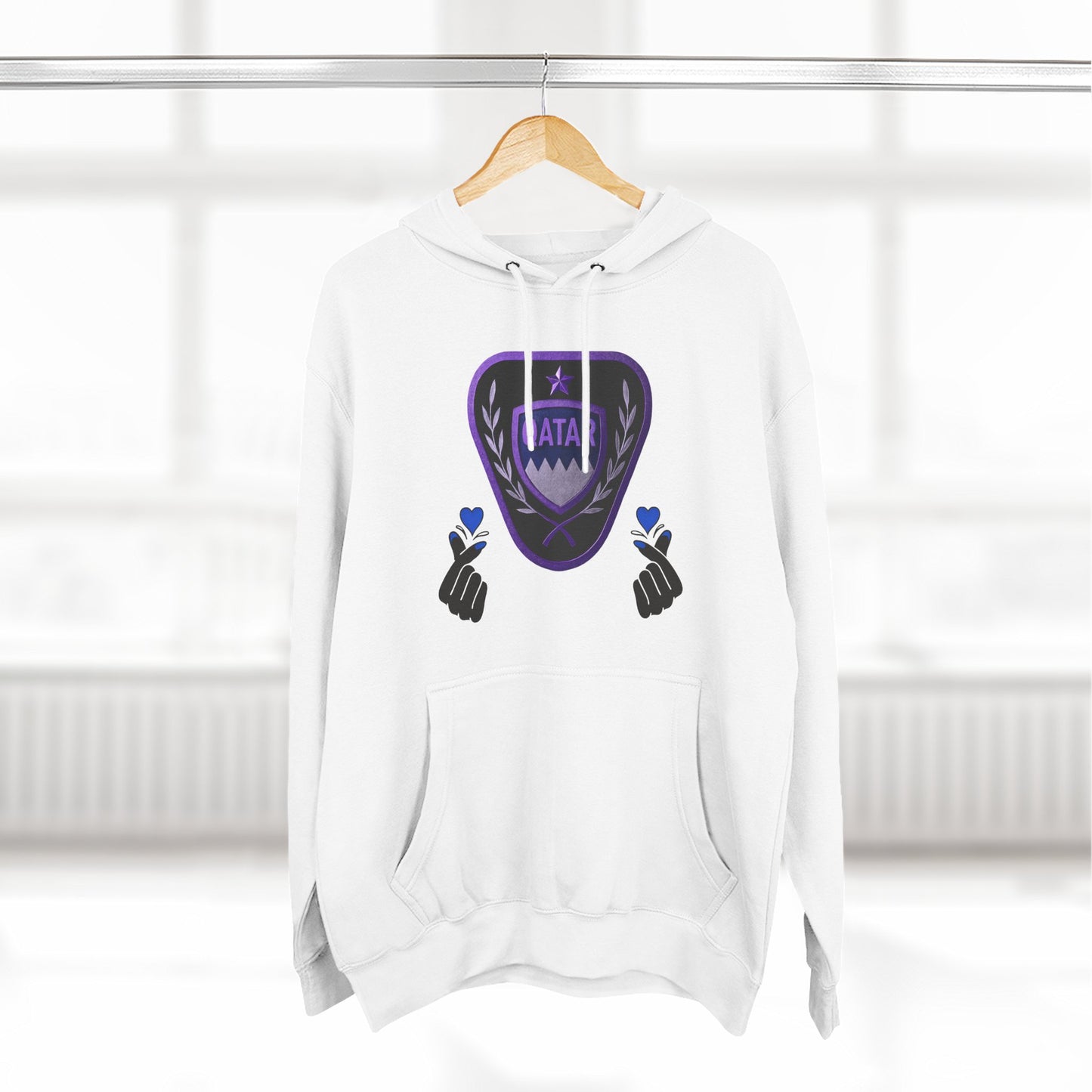 Fleece Hoodie - Qatar Love Design