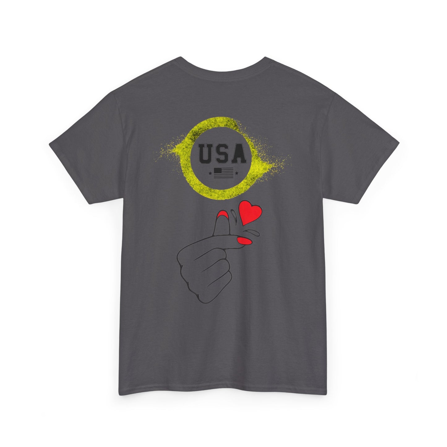 USA Love Graphic Tee, Unisex Cotton Shirt for Holidays, Gifts, Events, Patriotic Wear, Fun Fashion