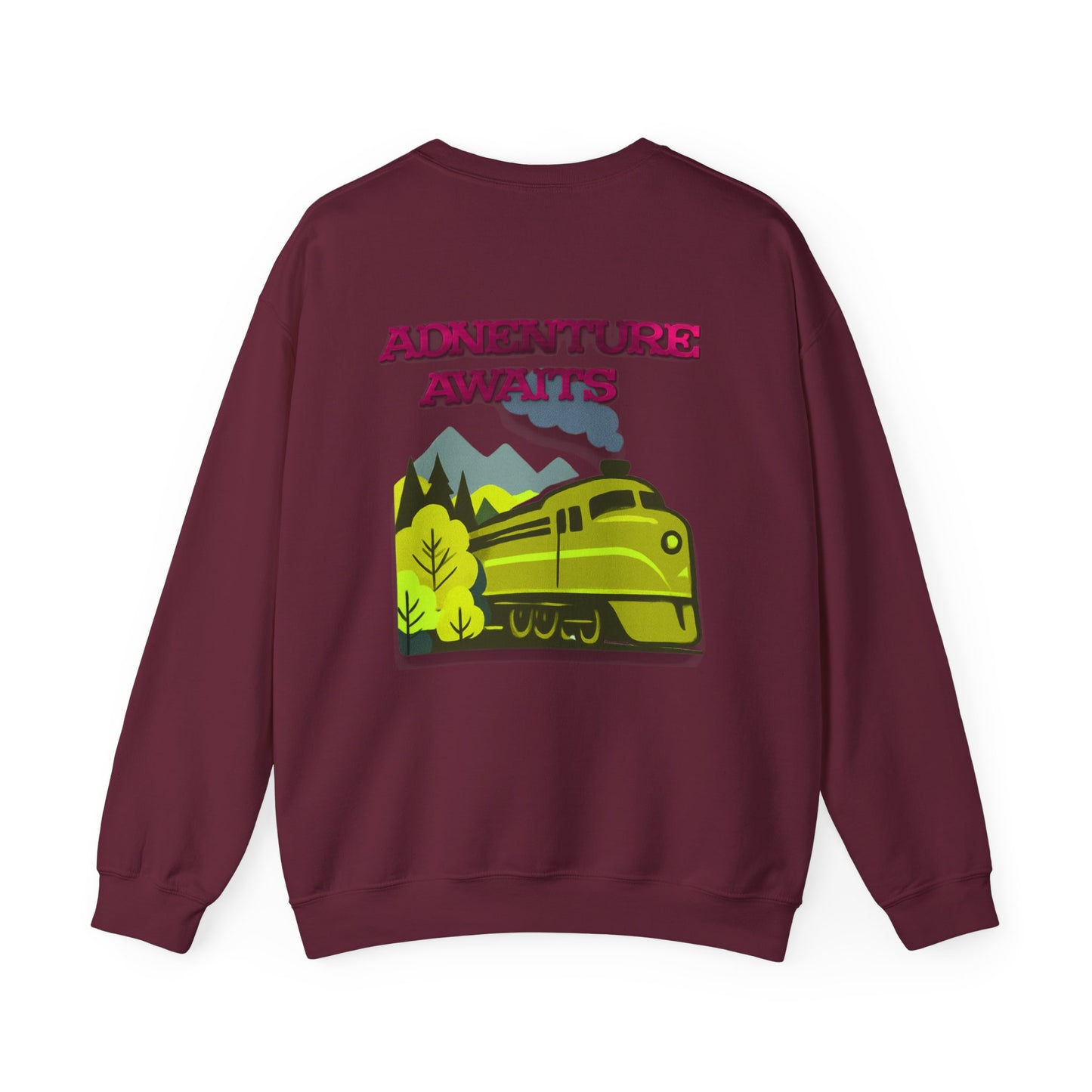 Vintage Train Adventure Sweatshirt - Cozy Travel Design