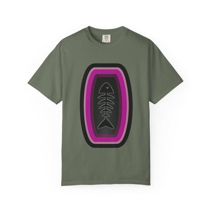 FISH BONE AND BULLS T-Shirt - Vintage Unisex Garment-Dyed Tee