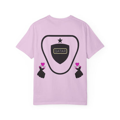 Qatar Pride Unisex Garment-Dyed T-Shirt, Casual Tee, LGBTQ+ Apparel, Sports Fan Gear, Gift for Him/Her/Friends