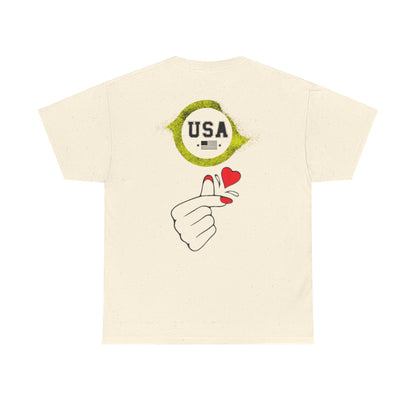 USA Love Graphic Tee, Unisex Cotton Shirt for Holidays, Gifts, Events, Patriotic Wear, Fun Fashion
